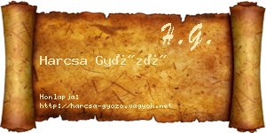 Harcsa Győző névjegykártya